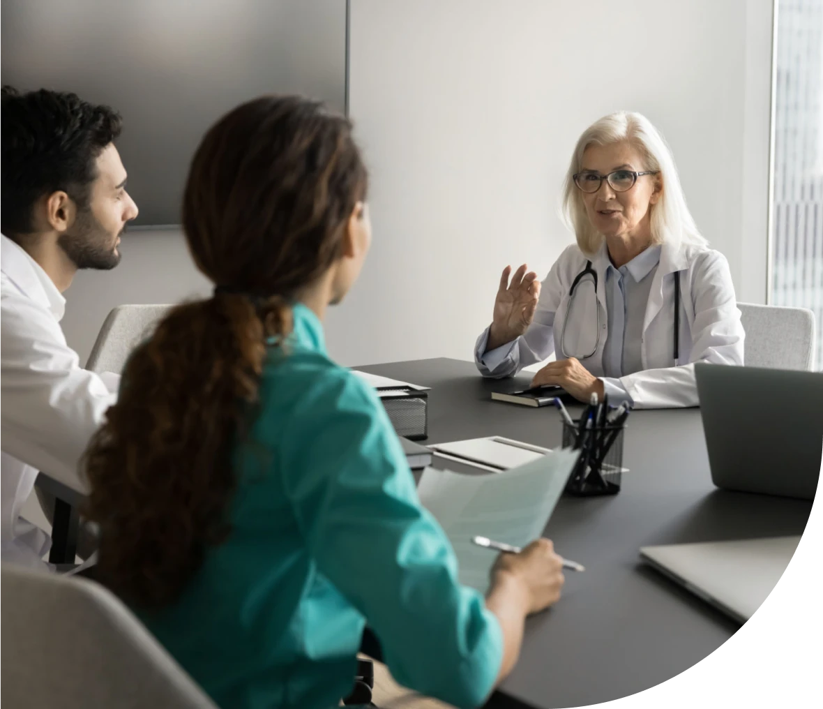 Doctors discussing in a meeting room